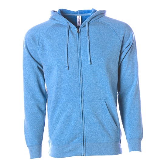 Bluza Raglan na Zamek Polar Poliester Bawelna NP355 - Pacific