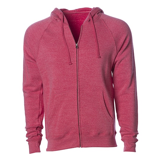 Bluza Raglan na Zamek Polar Poliester Bawelna NP355 - Pomegranate