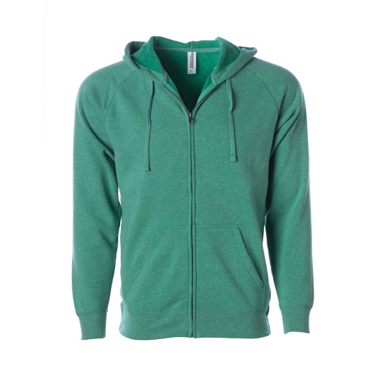 Bluza Raglan na Zamek Polar Poliester Bawelna NP355 - Sea Green