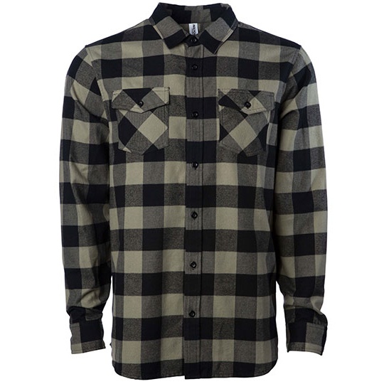 Koszula Unisex Klasyczna Flanelowa NP500 - Olive & Black
