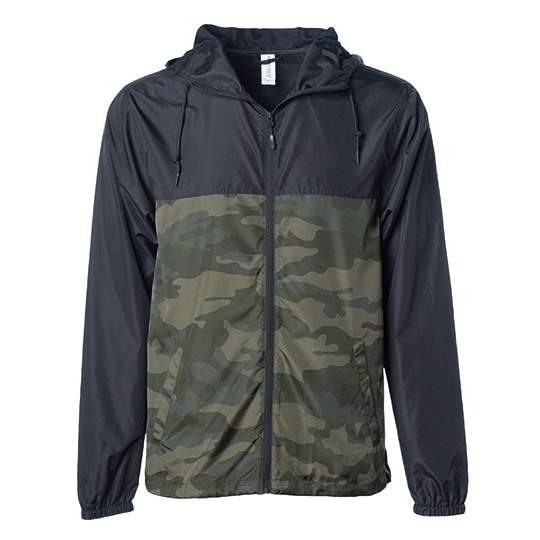 Kurtka Przeciwwiatrowa Unisex Kamuflaz NP700 - Forest Camo & Black