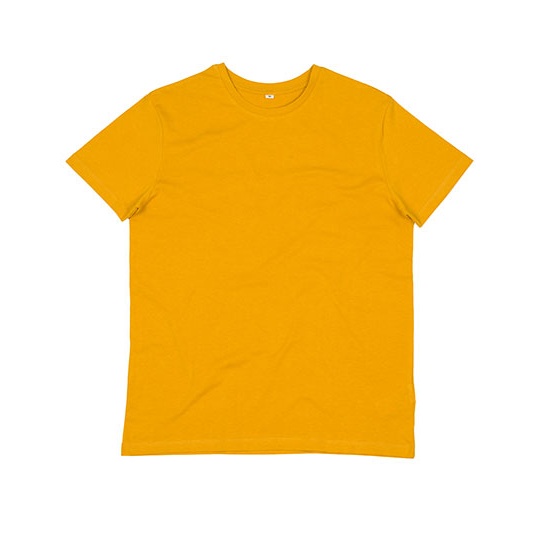 Koszulka Dopasowana Bawelna Organiczna P01 - Mustard