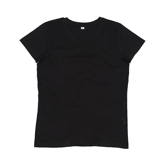T-shirt Damski Dopasowany Bawelna Organiczna P02 - Black