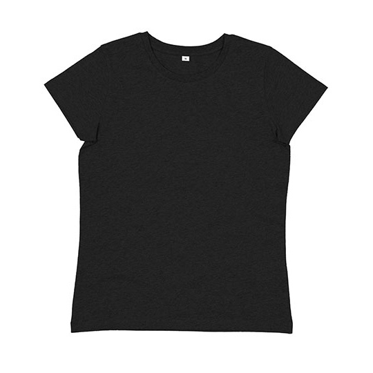T-shirt Damski Dopasowany Bawełna Organiczna P02 - Charcoal Grey Melange