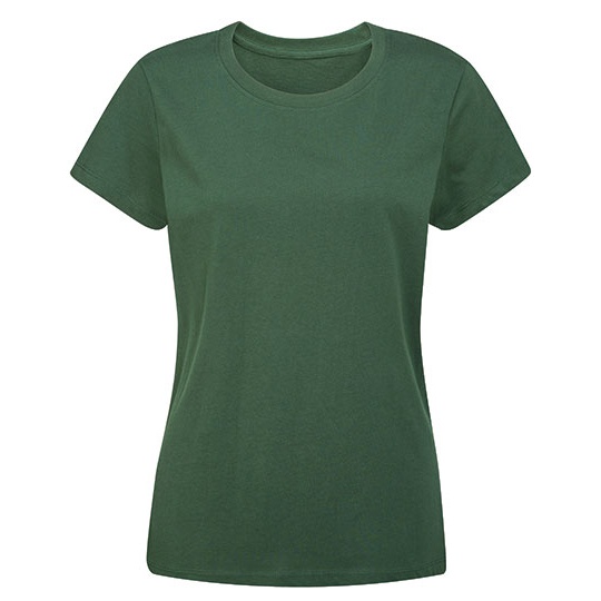 T-shirt Damski Dopasowany Bawelna Organiczna P02 - Forest Green