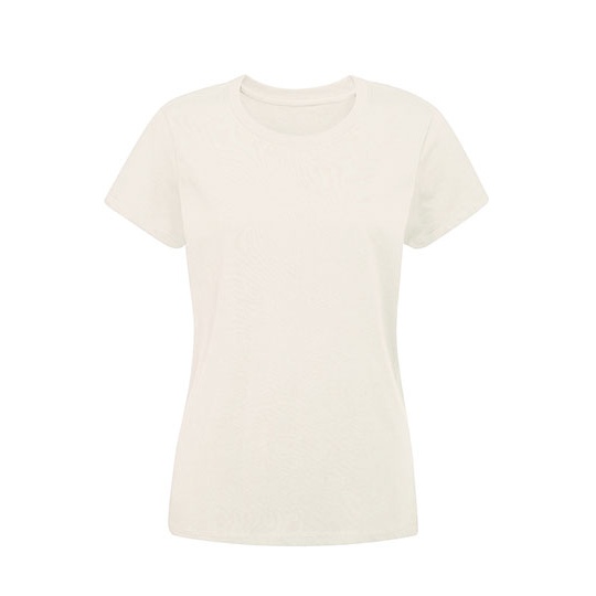T-shirt Damski Dopasowany Bawełna Organiczna P02 - Natural