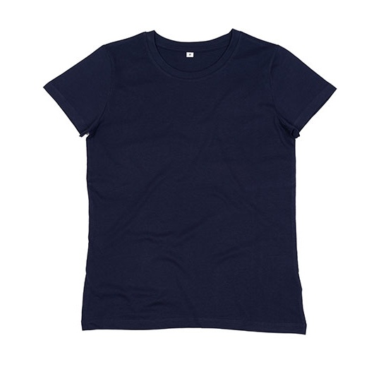 T-shirt Damski Dopasowany Bawelna Organiczna P02 - Navy