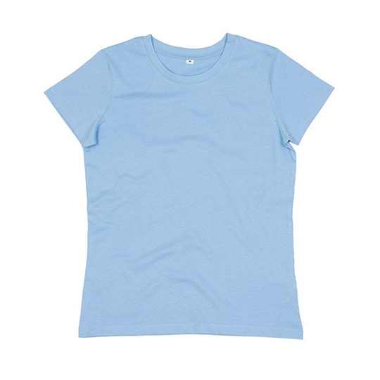 T-shirt Damski Dopasowany Bawełna Organiczna P02 - Sky Blue