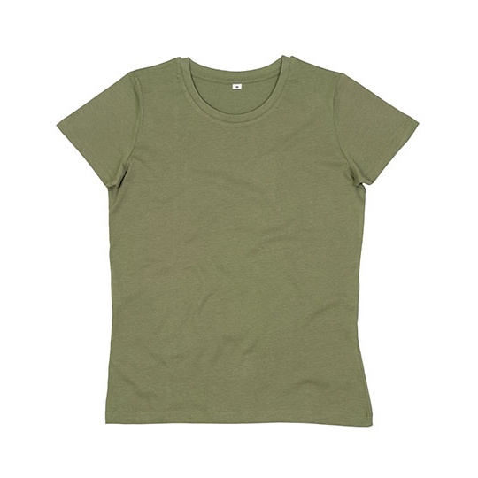 T-shirt Damski Dopasowany Bawelna Organiczna P02 - Soft Olive