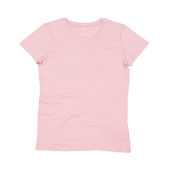 T-shirt Damski Dopasowany Bawełna Organiczna P02 - Soft Pink