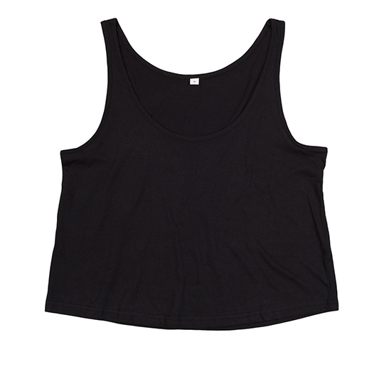 Damski top crop na ramiaczkach P127 - Black