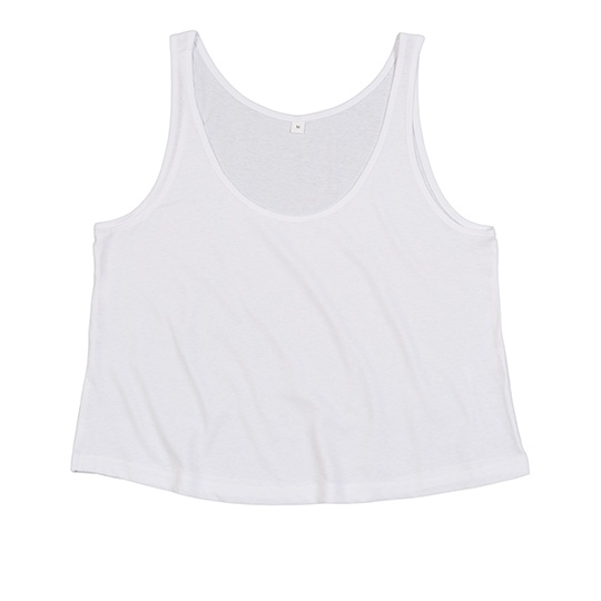 Damski top crop na ramiaczkach P127 - White