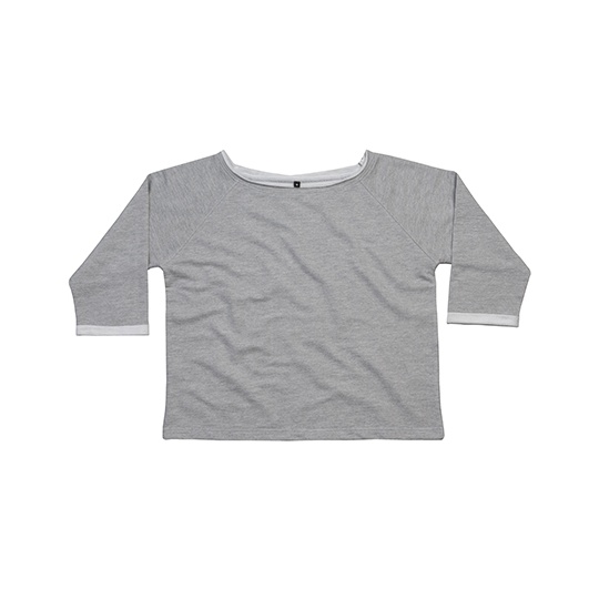 Bluza Oversize Bawelna Organiczna P128 - Heather Grey Melange