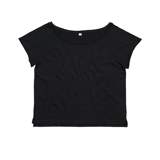 Koszulka Damska Oversize Bawelniana P129 - Black