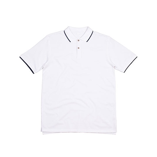 Polo z kontrastowym kołnierzem P191 - White & Navy