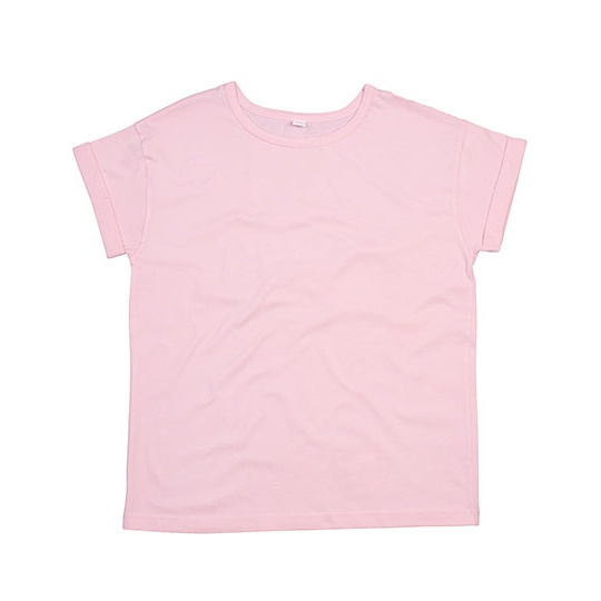 T-shirt Damski Oversize Bawelna Organiczna P193 - Soft Pink