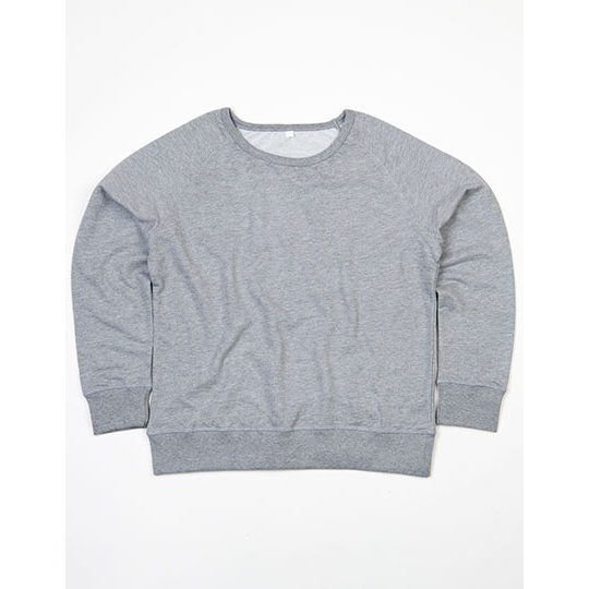 Bluza Damska Klasyczna Raglanowa French Terry Bawełna Organiczna P77 - Heather Grey Melange