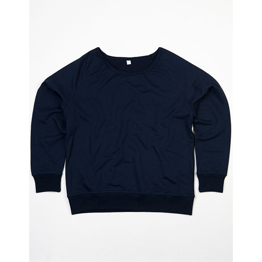 Bluza Damska Klasyczna Raglanowa French Terry Bawelna Organiczna P77 - Navy