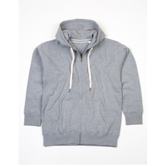 Bluza Meska Klasyczna Bawelna Organiczna Zamek P83 - Heather Grey Melange