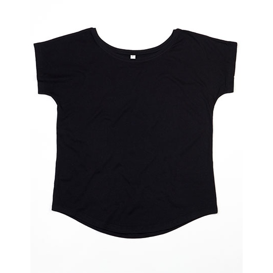 T-shirt Damski Oversize Bawełna Czesana P91 - Black