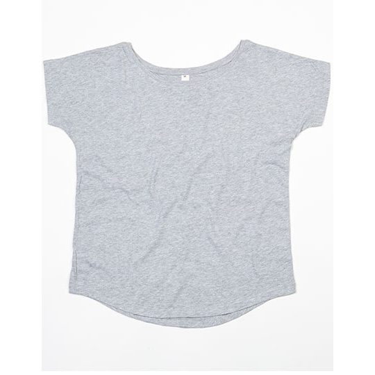 T-shirt Damski Oversize Bawelna Czesana P91 - Heather Grey Melange
