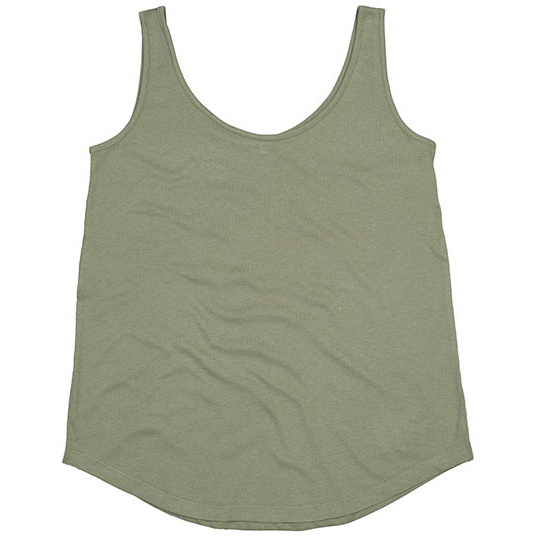 Damska koszulka bez rękawów oversize P92 - Soft Olive