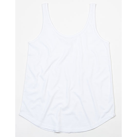 Damska koszulka bez rekawow oversize P92 - White