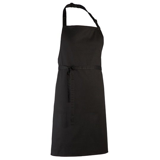 Fartuch Klasyczny Poliester Bawełna Latwa Pielegnacja PW150 - Black (ca. Pantone Black C)