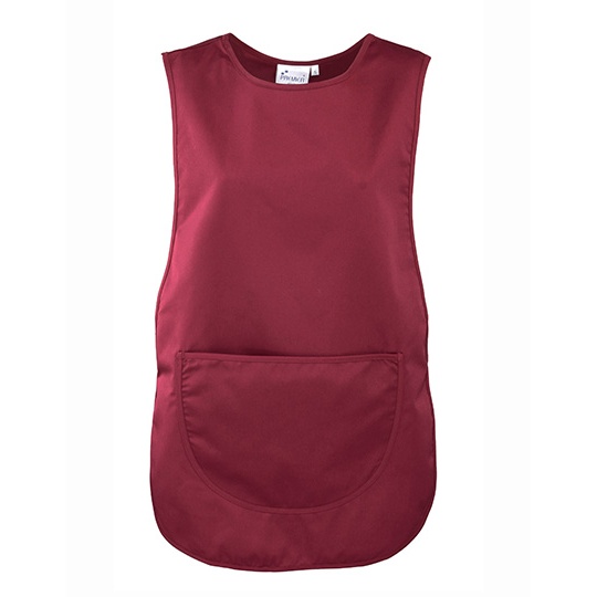 Fartuch Damski Bez Rekawow Twill PW171 - Burgundy (ca. Pantone 216C)