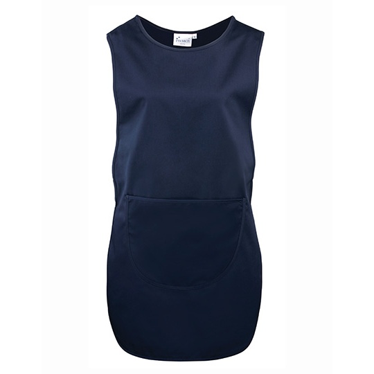 Fartuch Damski Dlugi Bez Rekawow Twill PW172 - Navy (ca. Pantone 2766C)