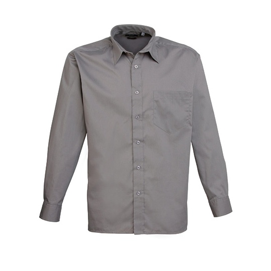 Koszula Klasyczna Popelinowa Latwa Pielegnacja PW200 - Dark Grey