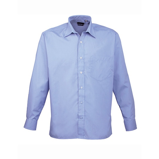Koszula Klasyczna Popelinowa Latwa Pielegnacja PW200 - Mid Blue (ca. Pantone 2718C)