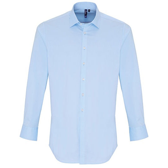 Koszula Meska Slim Popelina Strecz PW244 - Pale Blue (ca. Pantone 2717C)