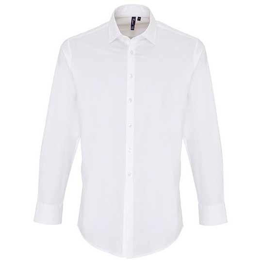 Koszula Meska Slim Popelina Strecz PW244 - White
