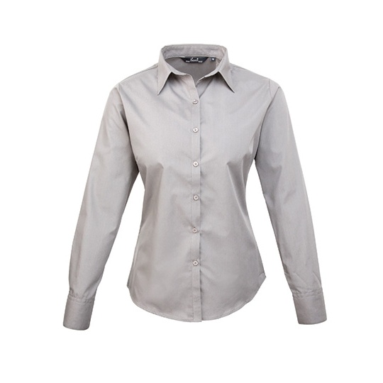 Koszula Damska Klasyczna Popelinowa Latwa Pielegnacja PW300 - Silver (ca. Pantone Cool Gray 7C)