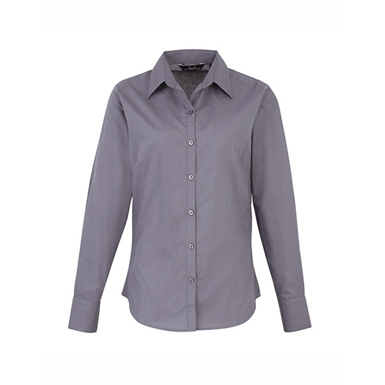 Koszula Damska Klasyczna Popelinowa Łatwa Pielęgnacja PW300 - Steel (ca. Pantone Cool Grey 11C)