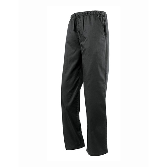 Spodnie Kucharskie Unisex Klasyczne Twill PW553 - Black (ca. Pantone Black C) & Black (ca. Pantone Black C)