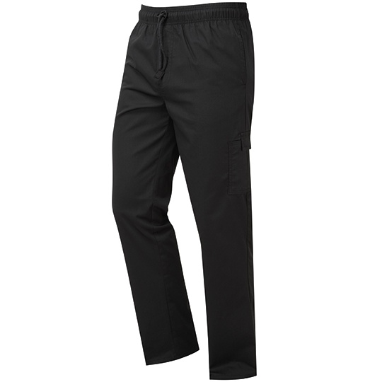 Spodnie kucharskie cargo PW555 - Black (ca. Pantone Black C)