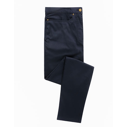 Męskie spodnie chino slim PW560 - Navy (ca. Pantone 2378C)
