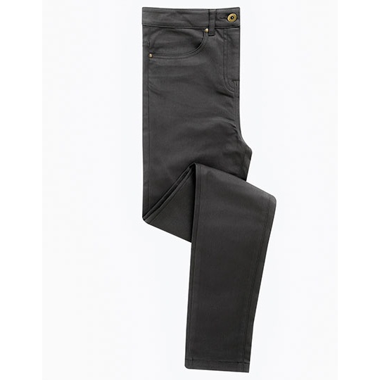 Spodnie Damskie Slim Fit Chino Elastyczne PW570 - Charcoal