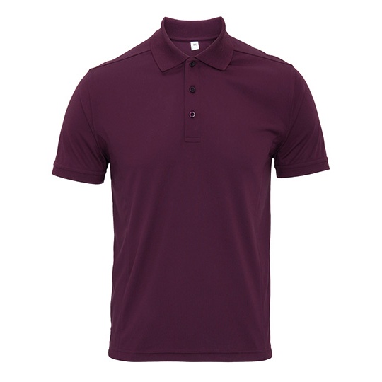Koszulka Polo Slim Oddychajaca PW615 - Aubergine (ca. Pantone 5115C)