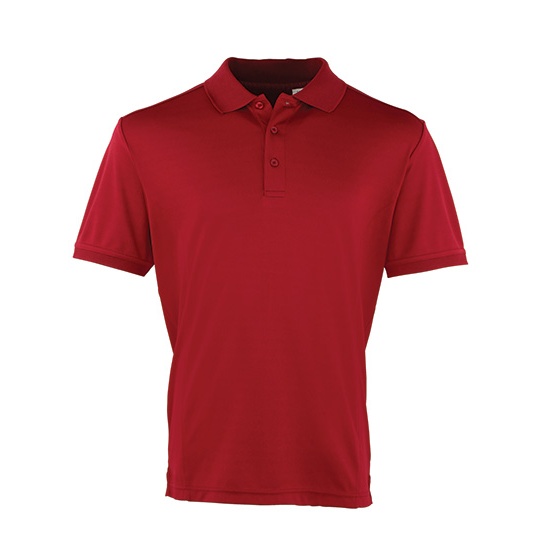 Koszulka Polo Slim Oddychajaca PW615 - Burgundy (ca. Pantone 216C)