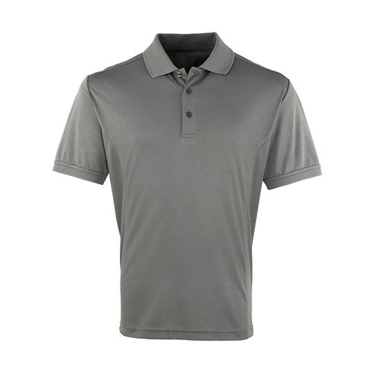 Koszulka Polo Slim Oddychajaca PW615 - Dark Grey (ca. Pantone 431C)