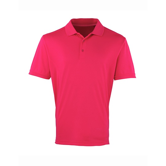 Koszulka Polo Slim Oddychajaca PW615 - Hot Pink (ca. Pantone 214C)
