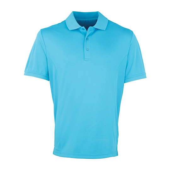 Koszulka Polo Slim Oddychajaca PW615 - Turquoise (ca. Pantone 312C)