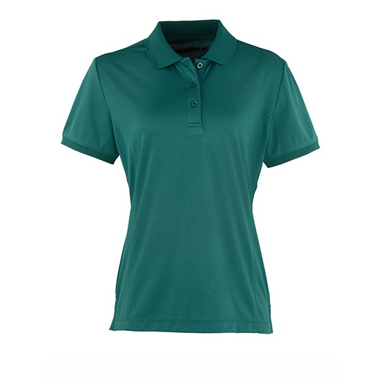 Damska koszulka polo Slim PW616 - Bottle Green