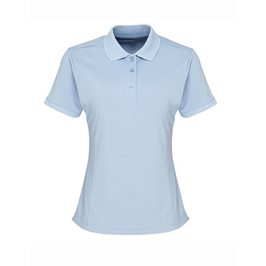 Koszulka Polo Damska Slim Poliester Pika Oddychajaca PW616 - Light Blue (ca. Pantone 2708C)