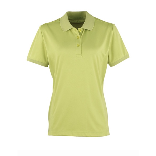 Koszulka Polo Damska Slim Poliester Pika Oddychajaca PW616 - Lime (ca. Pantone 382C)