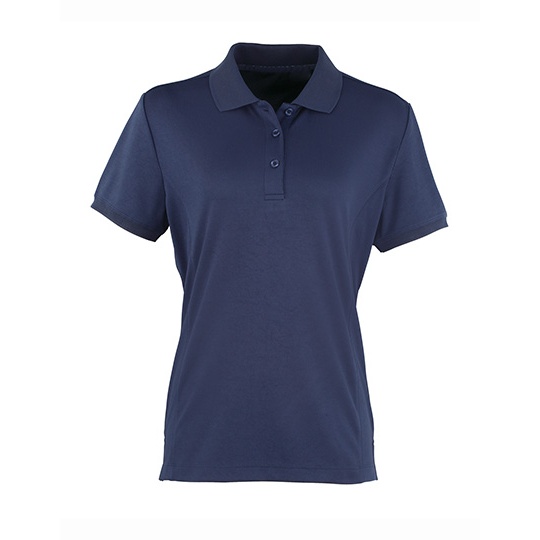Koszulka Polo Damska Slim Poliester Pika Oddychająca PW616 - Navy (ca. Pantone 2766C)