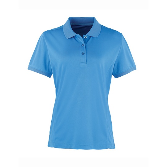 Koszulka Polo Damska Slim Poliester Pika Oddychajaca PW616 - Sapphire (ca. Pantone 300C)